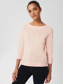 Flash Sale Hobbs Avia Cotton Slub T-Shirt Spring Pink