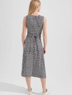 Clearance Hobbs Bayview Dress Ivory Navy
