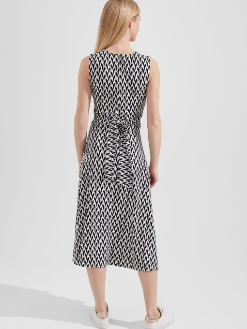 Clearance Hobbs Bayview Dress Ivory Navy