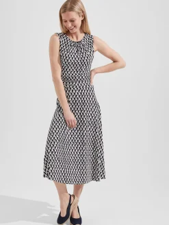 Clearance Hobbs Bayview Dress Ivory Navy