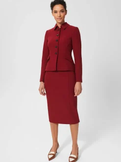 Sale Hobbs Becky Jacket Rhubarb Red
