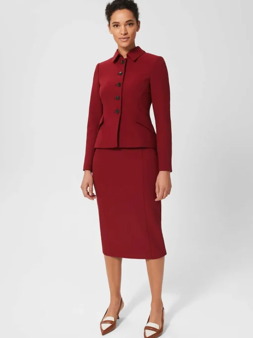 Sale Hobbs Becky Jacket Rhubarb Red