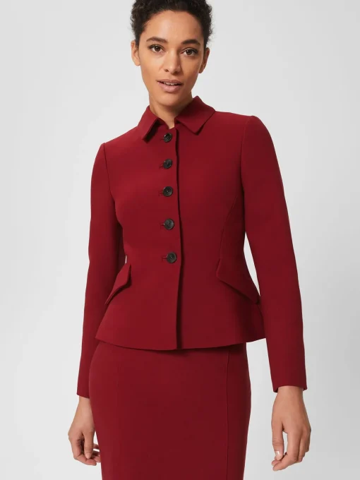 Sale Hobbs Becky Jacket Rhubarb Red