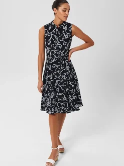 Discount Hobbs Belinda Dress Navy Ivory