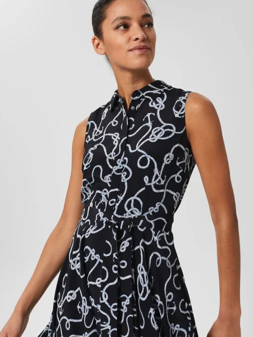 Discount Hobbs Belinda Dress Navy Ivory