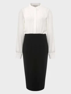 Clearance Hobbs Bella Dress Ivory Black
