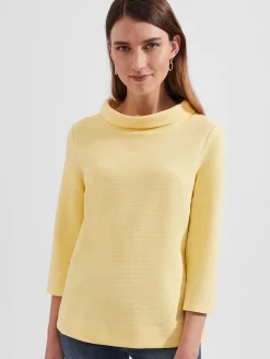New Hobbs Betsy Textured Top With Cotton Yellow