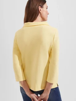 New Hobbs Betsy Textured Top With Cotton Yellow
