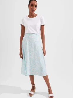 New Hobbs Bhavina Skirt Blue Ivory