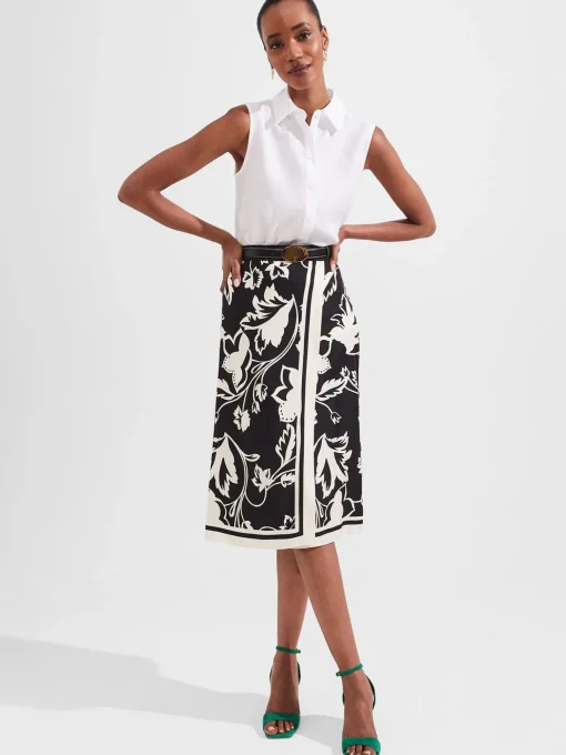 Shop Hobbs Brigitte Skirt Black Cream