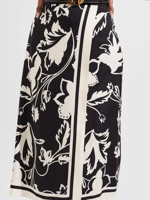 Shop Hobbs Brigitte Skirt Black Cream