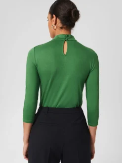Cheap Hobbs Callie Twist Neck Top Pea Green