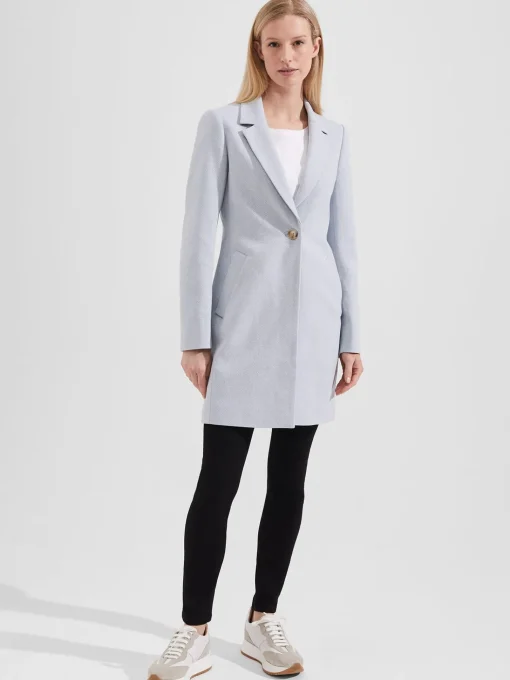 Cheap Hobbs Camellia Coat Pale Blue