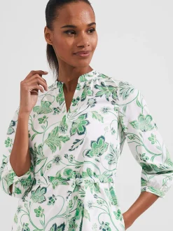 Cheap Hobbs Camilla Dress White Green