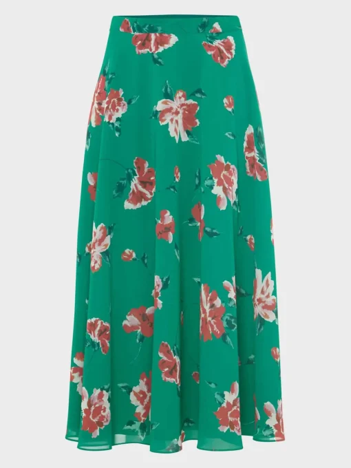 Flash Sale Hobbs Carly Floral A Line Skirt Green Multi
