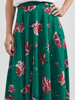 Flash Sale Hobbs Carly Floral A Line Skirt Green Multi