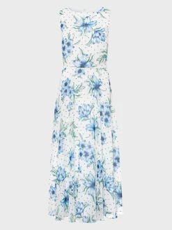 Cheap Hobbs Carly Floral Midi Dress Ivory Multi