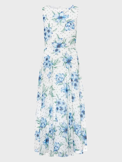 Cheap Hobbs Carly Floral Midi Dress Ivory Multi