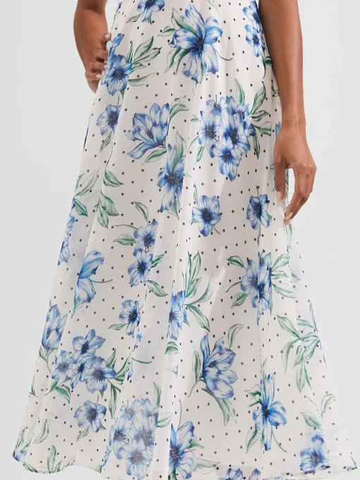 Cheap Hobbs Carly Floral Midi Dress Ivory Multi