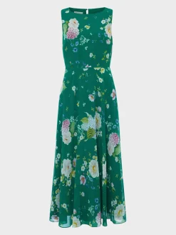 Shop Hobbs Carly Floral Midi Dress Green Multi