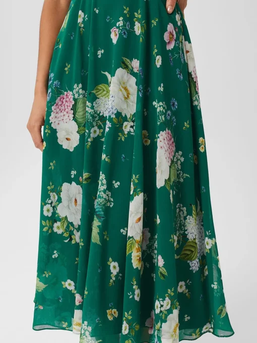 Shop Hobbs Carly Floral Midi Dress Green Multi