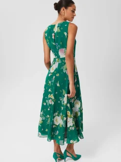 Shop Hobbs Carly Floral Midi Dress Green Multi
