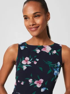Best Hobbs Carly Floral Midi Dress Navy Multi