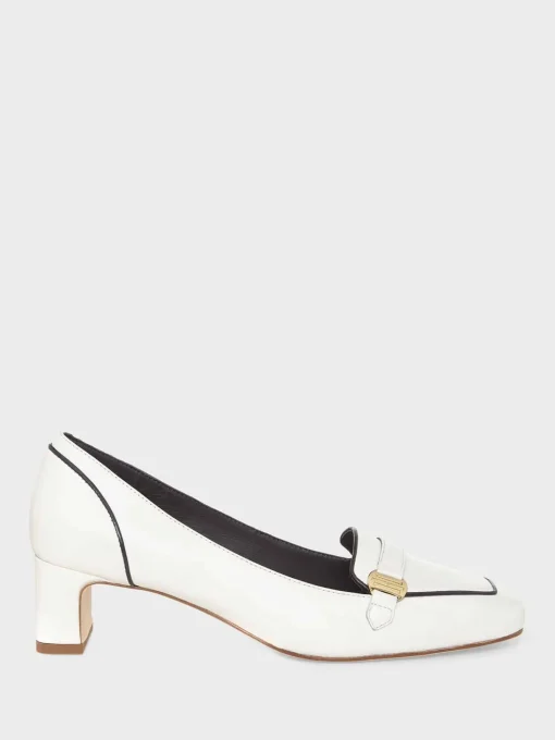 Shop Hobbs Carolina Block Heel Ivory Navy