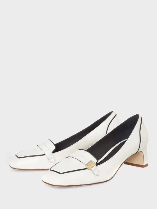 Shop Hobbs Carolina Block Heel Ivory Navy