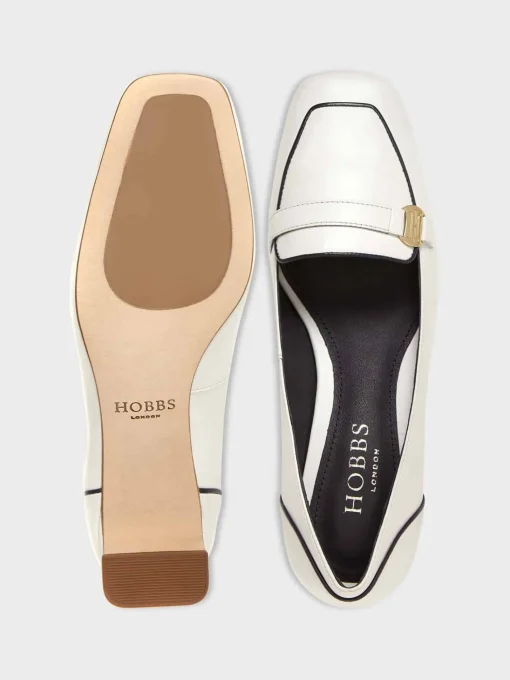 Shop Hobbs Carolina Block Heel Ivory Navy
