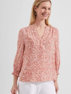 Outlet Hobbs Cecilia Top Ivory Apricot