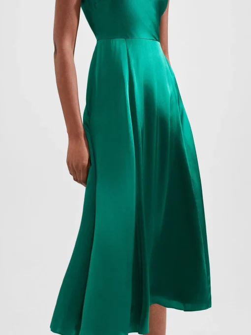 Shop Hobbs Charlize Silk Dress Meadow Green