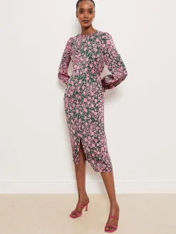 Sale Hobbs Charlton Dress Green Pink
