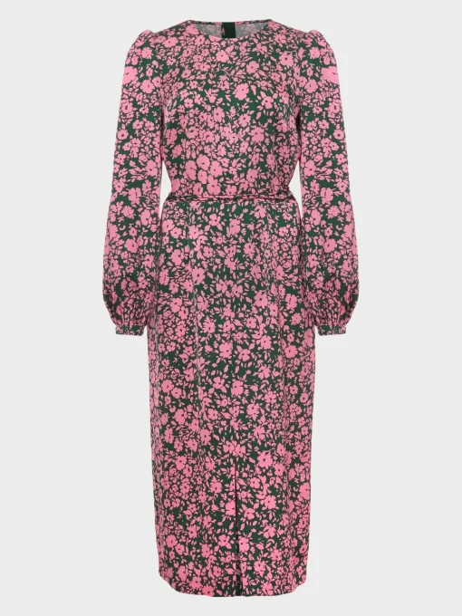 Sale Hobbs Charlton Dress Green Pink
