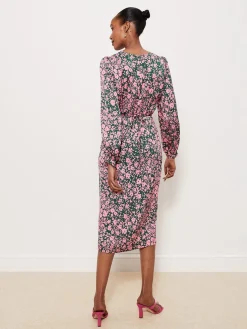 Sale Hobbs Charlton Dress Green Pink