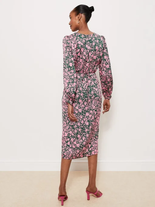 Sale Hobbs Charlton Dress Green Pink