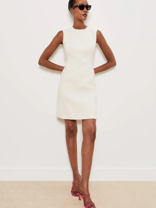 Best Sale Hobbs Clarence Tweed Dress Cream
