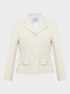 Flash Sale Hobbs Clarence Tweed Jacket Cream