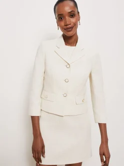 Flash Sale Hobbs Clarence Tweed Jacket Cream