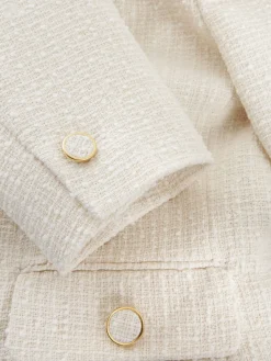 Flash Sale Hobbs Clarence Tweed Jacket Cream