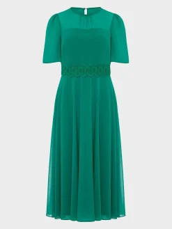 Flash Sale Hobbs Cressida Fit And Flare Dress Meadow Green