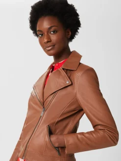 Store Hobbs Dakota Leather Jacket Tan