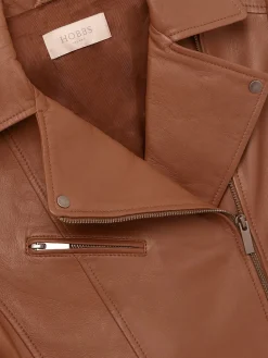 Store Hobbs Dakota Leather Jacket Tan