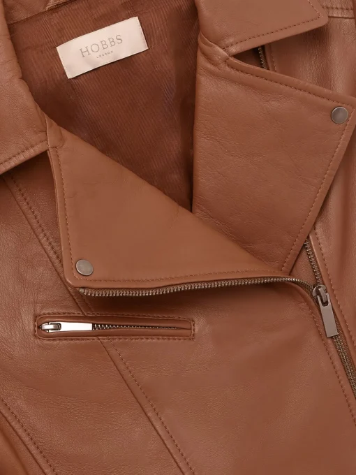 Store Hobbs Dakota Leather Jacket Tan