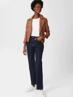Store Hobbs Dakota Leather Jacket Tan