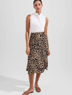 Cheap Hobbs Daphne Skirt Camel Black