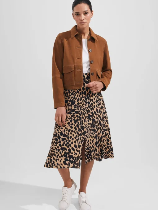 Cheap Hobbs Daphne Skirt Camel Black
