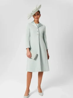 Flash Sale Hobbs Darcie Fit And Flare Coat Sage Green
