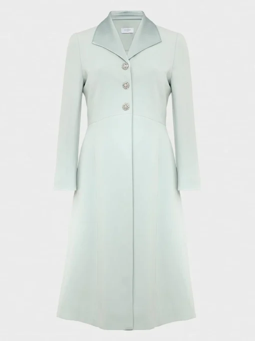 Flash Sale Hobbs Darcie Fit And Flare Coat Sage Green