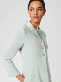 Flash Sale Hobbs Darcie Fit And Flare Coat Sage Green